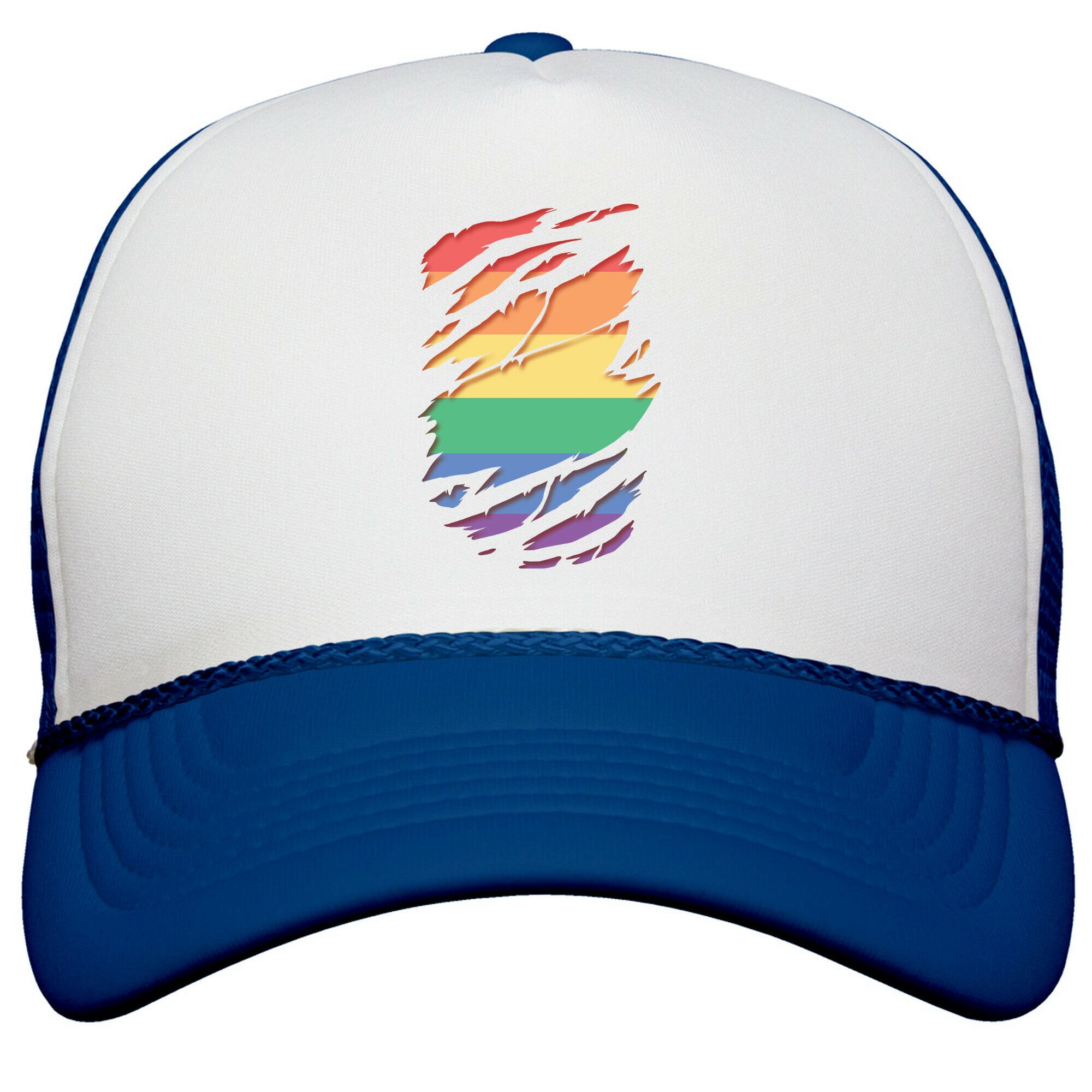Ripped Shirt: Gay Pride Snapback Trucker Hat